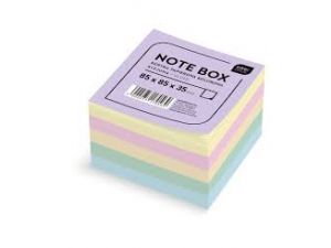 NOTES KOSTKA KOLOROWA 85x85MM GRUBOŚĆ 50MM KLEJONA