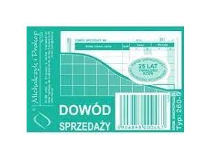 D DOWÓD SPRZEDAŻY A7 PARAGON 260-9 DRUK