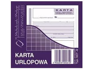 D KARTA URLOPOWA 2/3 A6 507-6 DRUK