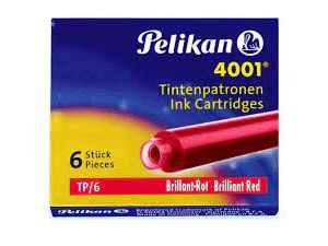 NABOJE ATRAMENTOWE PELIKAN TP/6 CZERWONE