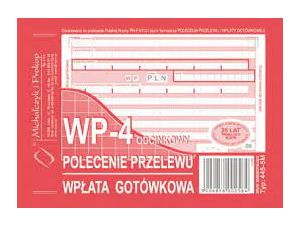 D POLECENIE PRZELEWU A6 4SKŁ. WPŁATA GOTÓWKOWA 445-5 DRUK