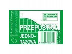 D PRZEPUSTKA JEDNORAZOWA A7 571-9