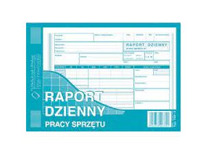 D RAPORT DZIENNY PRACY SPRZĘTU A5 790-3 DRUK