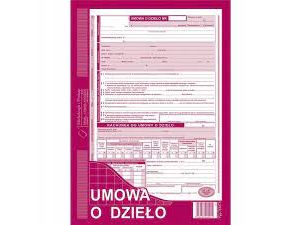 D UMOWA O DZIEŁO Z RACHUNKIEM A4 2SKŁ. 510-1 DRUK
