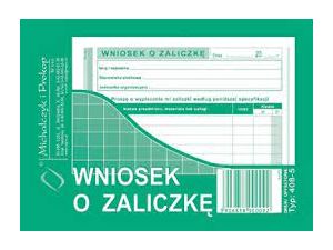 D WNIOSEK O ZALICZKĘ A6 408-5 DRUK