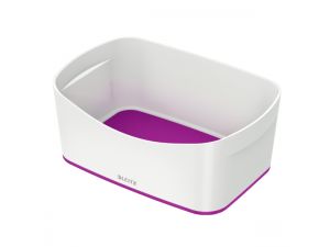 POJEMNIK LEITZ MYBOX BEZ POKRYWY BIAŁO-FIOLETOWY