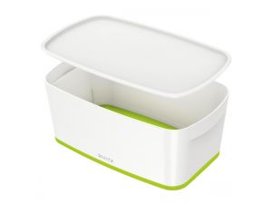 POJEMNIK LEITZ MYBOX Z POKRYWKĄ MAŁY BIAŁO-ZIELONY
