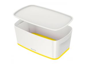 POJEMNIK LEITZ MYBOX Z POKRYWKĄ MAŁY BIAŁO-ŻÓŁTY