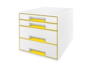 POJEMNIK LEITZ WOW 4 SZUFLADY BIAŁO-ŻÓŁTY