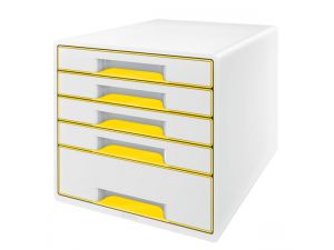 POJEMNIK LEITZ WOW 5 SZUFLAD BIAŁO-ŻÓŁTY