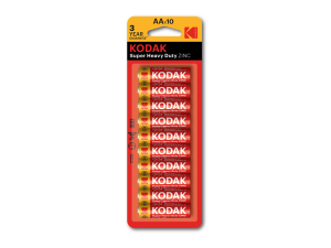 BATERIA CYNKOWA AA KODAK ZINC SUPER HEAVY DUTY 30946798 10SZT