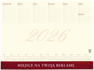 BIUWAR 550 X 410 MM TYGODNIOWY WOKÓŁ NAS ROK 2026 BUSINESS KB049K. LISTWA PVC BORDOWA