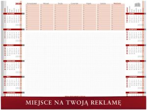 BIUWAR 550 X 410 MM TYGODNIOWY WOKÓŁ NAS ROK 2026 KB051B. LISTWA PCV BORDOWA