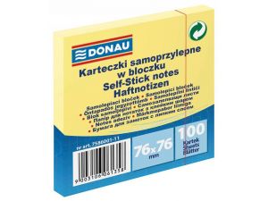 NOTES SAMOPRZYLEPNY DONAU 76X76MM JASNOŻÓŁTY