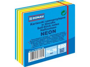 NOTES SAMOPRZYLEPNY DONAU 76X76MM MIX NIEBIESKI