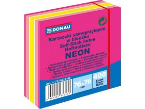 NOTES SAMOPRZYLEPNY DONAU 76X76MM MIX RÓŻOWY