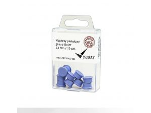 MAGNESY VICTORY OFFICE 13MM 10 SZT. PASTELOWE JASNOFIOLETOWE