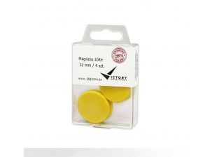 MAGNESY VICTORY OFFICE 32MM 4 SZT. ŻÓŁTE