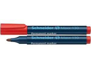 MARKER PERMANENTNY SCHNEIDER MAXX 130 CZERWONY OKRĄGŁA KOŃCÓWKA