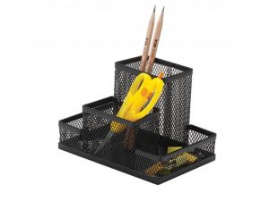 PRZYBORNIK NA BIURKO Q-CONNECT/FOROFIS 91310 4 KOMORY CZARNY KF15112