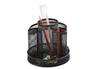 PRZYBORNIK NA BIURKO Q-CONNECT OBROTOWY CZARNY