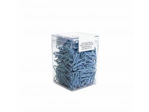 SPINACZE BIUROWE VICTORY OFFICE 28MM 300 SZT. OKRĄGŁE PASTELOWE CIEMNONIEBIESKIE POJEMNIK PLASTIKOWY