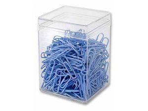 SPINACZE BIUROWE VICTORY OFFICE 28MM 300 SZT. OKRĄGŁE PASTELOWE JASNOFIOLETOWE POJEMNIK PLASTIKOWY