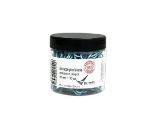 SPINACZE BIUROWE VICTORY OFFICE 28MM 150 SZT. OKRĄGŁE PASTELOWE JASNONIEBIESKIE SŁOIK MAŁY