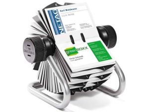 WIZYTOWNIK OBROTOWY Z PRZEKŁADKAMI A-Z DURABLE 248123 SREBRNY 400 WIZYTÓWEK