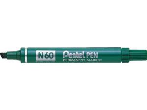 MARKER PERMANENTNY PENTEL N60 ZIELONY ŚCIĘTA KOŃCÓWKA