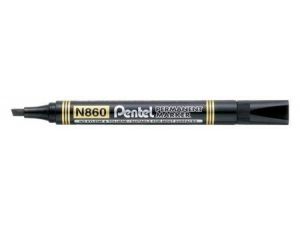 MARKER PERMANENTNY PENTEL N860A CZARNY ŚCIĘTA KOŃCÓWKA