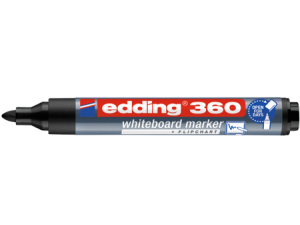 MARKER SUCHOŚCIERALNY EDDING 360 CZARNY OKRĄGŁA KOŃCÓWKA
