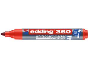 MARKER SUCHOŚCIERALNY EDDING 360 CZERWONY OKRĄGŁA KOŃCÓWKA