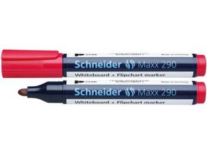 MARKER SUCHOŚCIERALNY SCHNEIDER MAXX 290 CZERWONY OKRĄGŁA KOŃCÓWKA