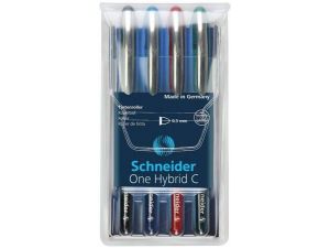 PIÓRO KULKOWE SCHNEIDER ONE HYBRID C KOMPLET 4 KOLORY