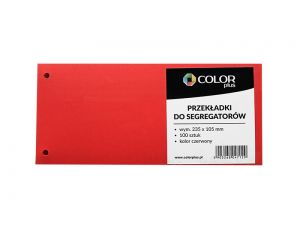 PRZEKŁADKI KARTONOWE COLORPLUS 1/3 A4 CZERWONE