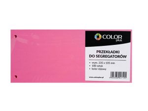 PRZEKŁADKI KARTONOWE COLORPLUS 1/3 A4 RÓŻOWE