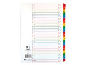 PRZEKŁADKI KARTONOWE Q-CONNECT MYLAR A4 A-Z