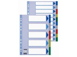PRZEKŁADKI PLASTIKOWE ESSELTE A4  MAXI 10 KART KOLOROWE