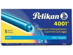 NABOJE ATRAMENTOWE PELIKAN GTP/5 TURKUSOWE DŁUGIE