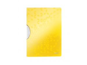 SKOROSZYT PLASTIKOWY LEITZ WOW A4 Z KLIPEM ŻÓŁTY