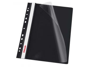 SKOROSZYT PLASTIKOWY Z PERFORACJĄ ESSELTE CZARNY 10 SZT