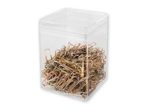 SPINACZE BIUROWE COLORPLUS 32MM 300 SZT TRÓJKĄTNE ZŁOTE POJEMNIK PLASTIKOWY