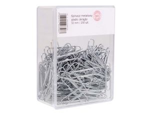 SPINACZE BIUROWE COLORPLUS 50MM  250 SZT OKRĄGŁE POJEMNIK PLASTIKOWY