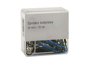 SPINACZE BIUROWE COLORPLUS 50MM 30 SZT OKRĄGŁE MIX KOLORÓW