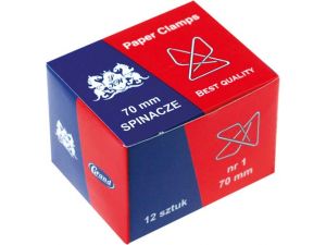 SPINACZE BIUROWE KRZYŻOWE 70MM 12SZT GRAND
