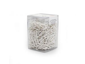 SPINACZE BIUROWE VICTORY OFFICE 28MM 300 SZT. OKRĄGŁE POWLEKANE BIAŁE POJEMNIK PLASTIKOWY