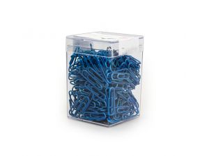 SPINACZE BIUROWE VICTORY OFFICE 28MM 300 SZT. OKRĄGŁE POWLEKANE NIEBIESKIE POJEMNIK PLASTIKOWY