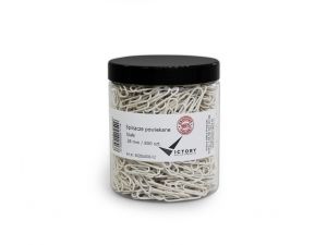 SPINACZE BIUROWE VICTORY OFFICE 28MM 800 SZT. OKRĄGŁE POWLEKANE BIAŁE SŁOIK DUŻY