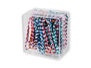 SPINACZE BIUROWE VICTORY OFFICE 50MM 30 SZT. OKRĄGŁE ZEBRA MIX KOLORÓW POJEMNIK PLASTIKOWY